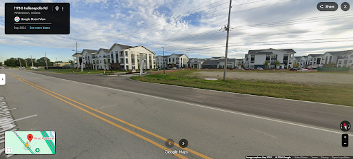 Street view of Nese Apartments